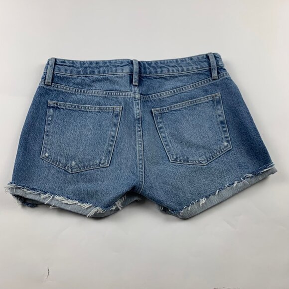 Frame Blue Denim Distressed Cutoff Jean Shorts 26 - Picture 4 of 4